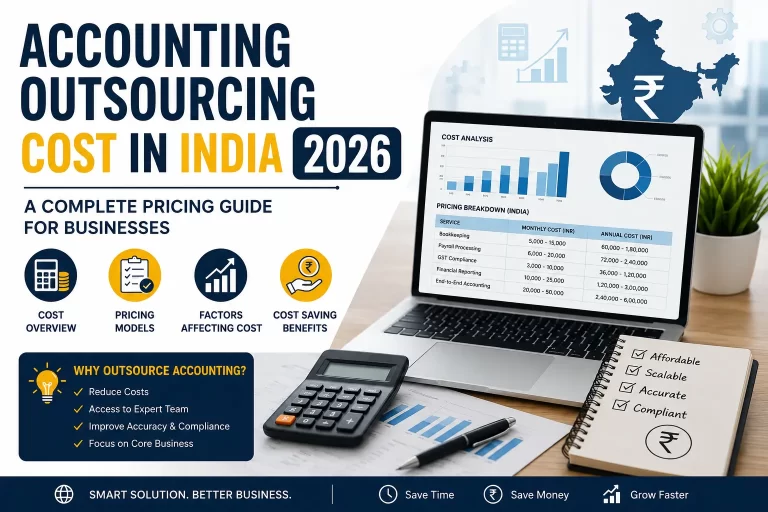 Accounting outsourcing cost in India 2026 pricing guide for businesses.